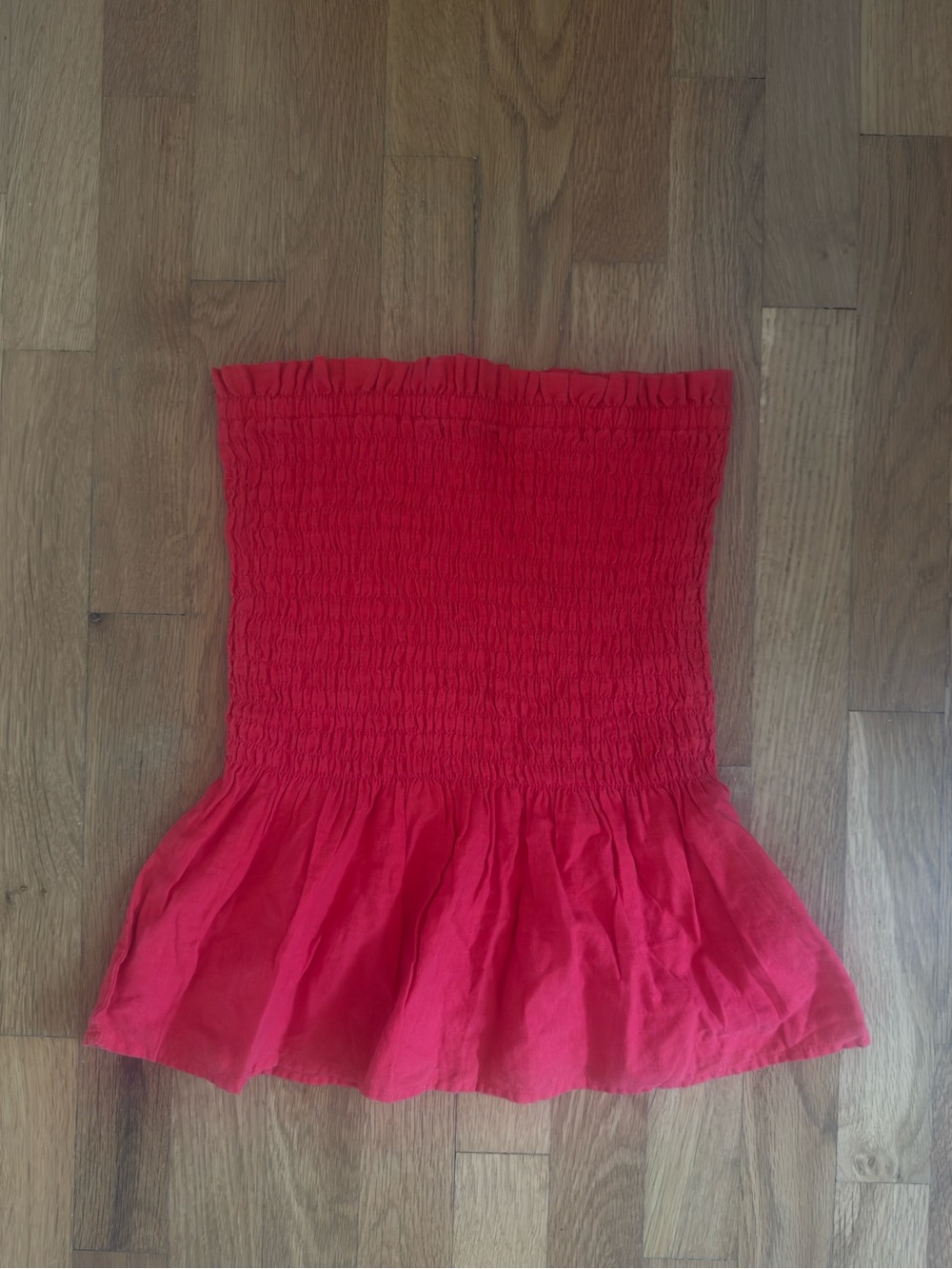 Glassons Red Smocked Tube Top